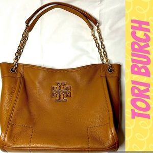 Tory Burch Small Britten Slouchy Leather Tote Purse